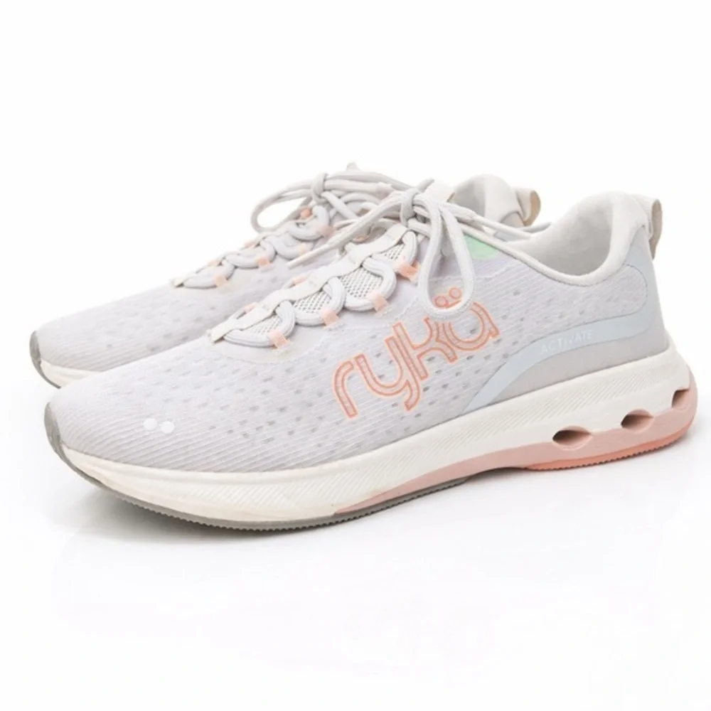 Ryka Activate Athletic Shoes White Pink 6.5
